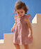 Robe bébé en coton unie et son bloomer rose CHARME
