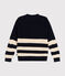 Pull en coton femme bleu SMOKING/ AVALANCHE