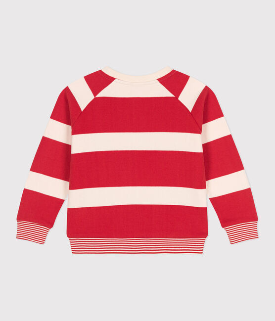 Sweatshirt enfant mixte en coton à rayures rouge AURORA/ AVALANCHE