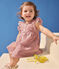 Robe bébé en coton unie et son bloomer rose CHARME