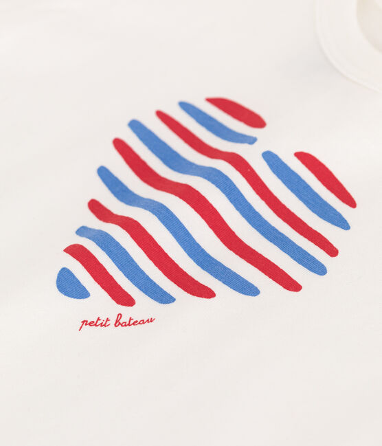 T-shirt bébé en coton à manches courtes uni blanc MARSHMALLOW/blanc MULTICO