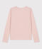 Tee-shirt L'ICONIQUE chaud col rond en coton Femme rose SALINE