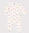 Pyjama bébé en coton sans pieds crabes blanc MARSHMALLOW/blanc MULTICO