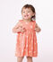 Robe bébé en coton sans manches, imprimée soleils orange ABRICOT/ MARSHMALLOW