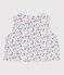 Veste bébé sans manches en popeline imprimé à fleurs blanc MARSHMALLOW/blanc MULTICO